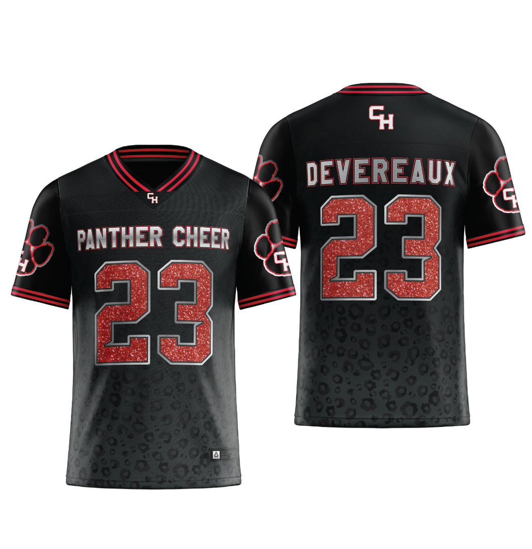 2023-24 CHEER (PARENTS & FAMILIES) Football Jersey in Black - PERSONALIZED